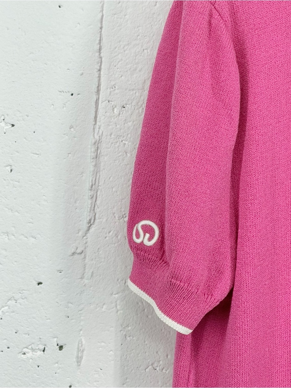 St. John Collection Women’s Size 12 Hot Pink Knit Dress Read - Picture 8 of 16
